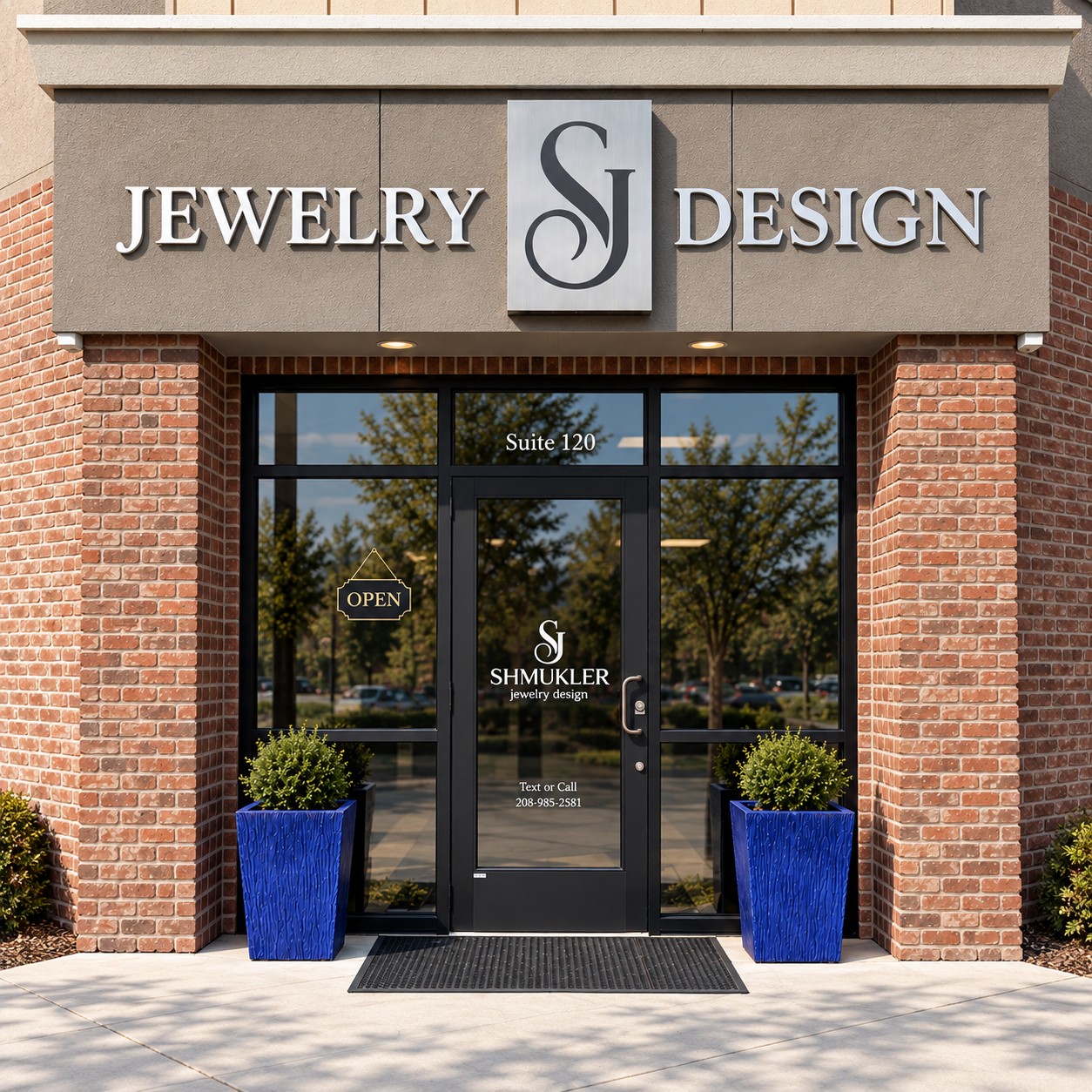 Front entrance of Shmukler Jewelry Design in Meridian, Idaho